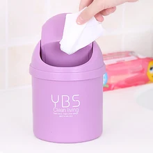 Mini Desktop Trash Can Plastic Table Dustbin Sundries Barrel Storage Tank Garbage Dust Case Holder Bin MYDING