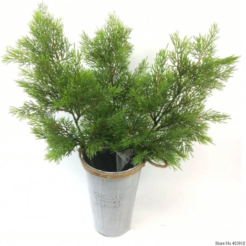 Hojas de aguja de pino de hoja de 谩rbol de cipr茅s verde Artificial Rama de Navidad boda hogar Oficina Decoraci贸n de Hotel Hojas de aguja de pino de hoja de 谩rbol de cipr茅s verde Artificial Rama de Navidad boda hogar Oficina Decoraci贸n de Hotel