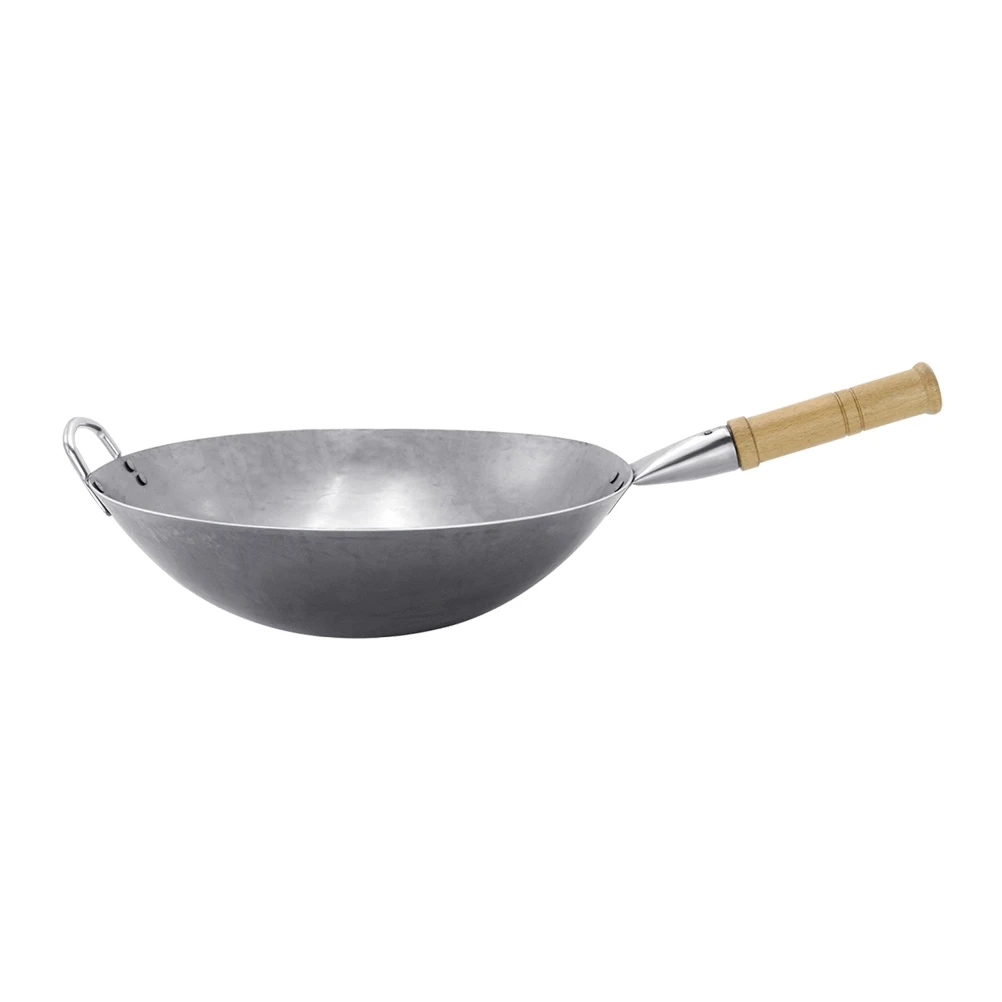 

1PC Strong Round Durable Nontoxic Portable Nonstick Pan Cooker Fry Pot Iron Woks for Restaurant Family Kitchen