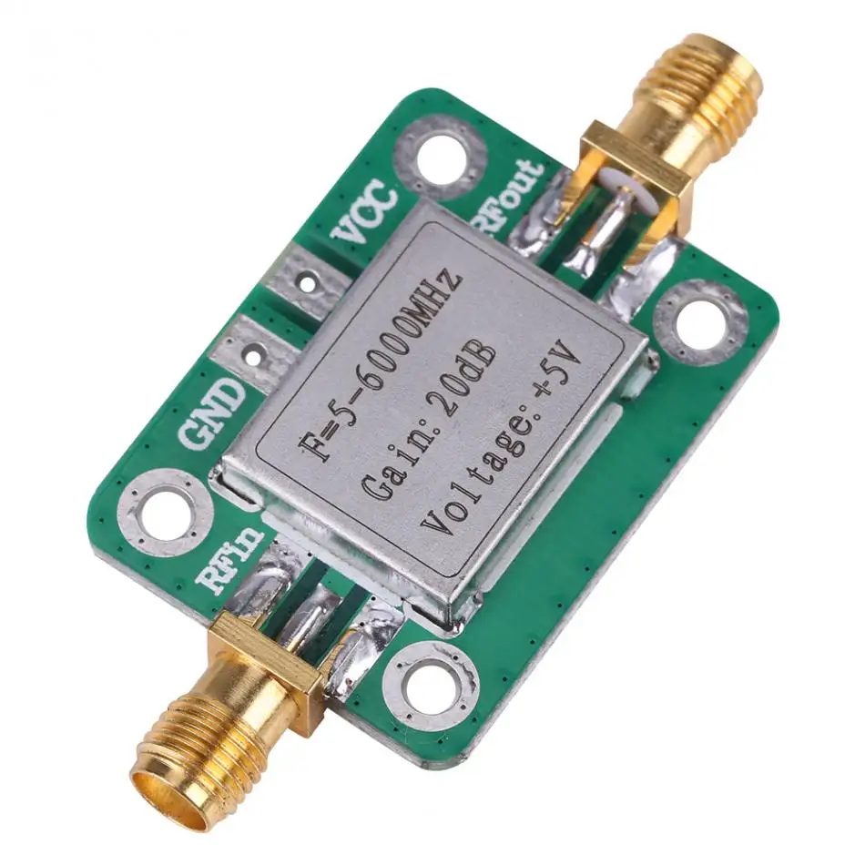 5 6000MHz Gain 20dB Broadband RF VHF UHF Signal Power Amplifier Module