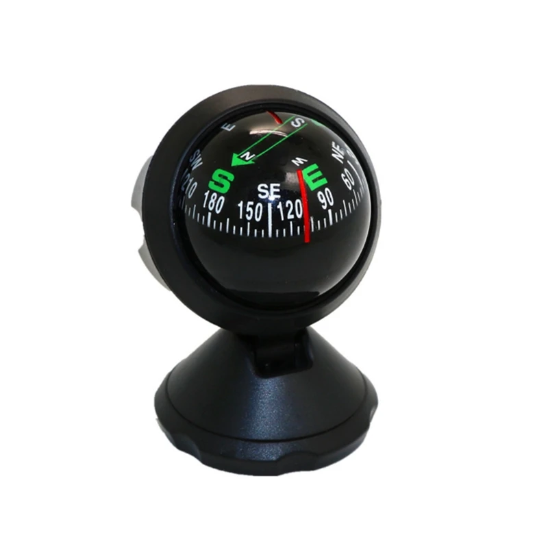 

360 Degree Rotation Waterproof Vehicle Navigation Ball Shaped Car Compass with Suction Cup