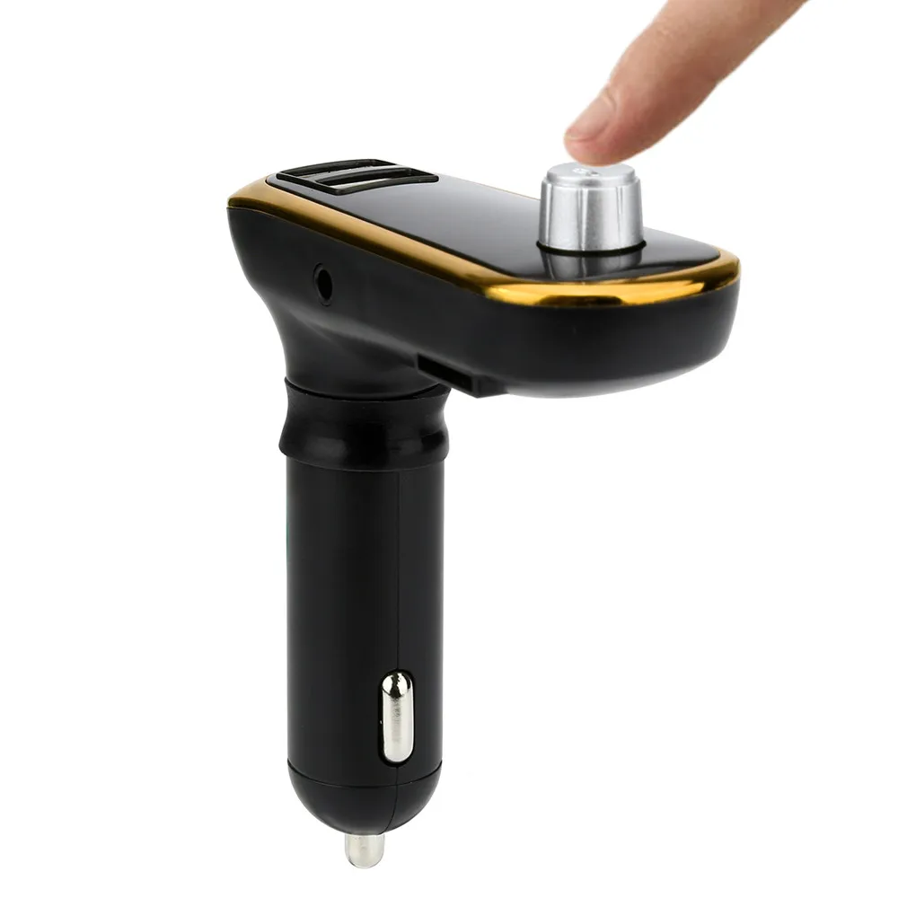 Беспроводной Hands-Free USB зарядка светодиодный MP3 Bluetooth Автомобильный fm-передатчик Bluetooth с микрофоном 5 V BT66B из АБС-пластика