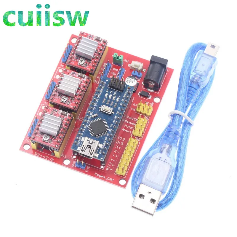 3DV4 CNC Щит V4+ Nano 3,0+ 3 шт A4988/DRV8825 Reprap шаговый набор драйверов