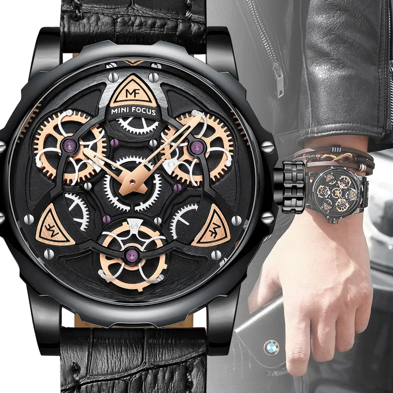 

Casual Wristwatch Round Dial Wide Strap Men's Quartz Watch Luxury Brand Male Clock Super Big Men Watches montre homme 2019 wach