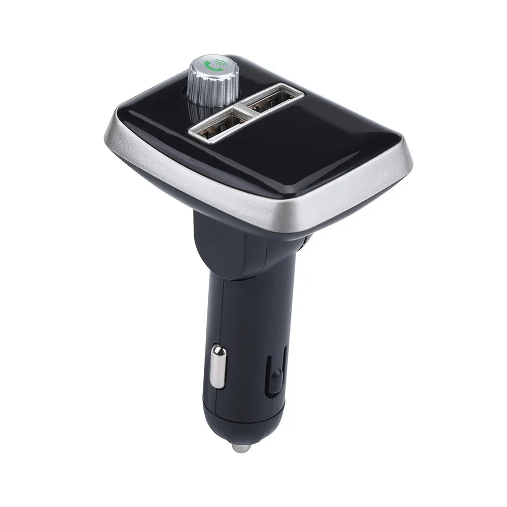 Автомобильный fm-передатчик громкой связи автомобильный комплект радио fm-модулятор Mp3 музыкальный плеер USB Cha радио Hands-Free автомобильный комплект двойной USB зарядное устройство# D3 - Название цвета: Черный