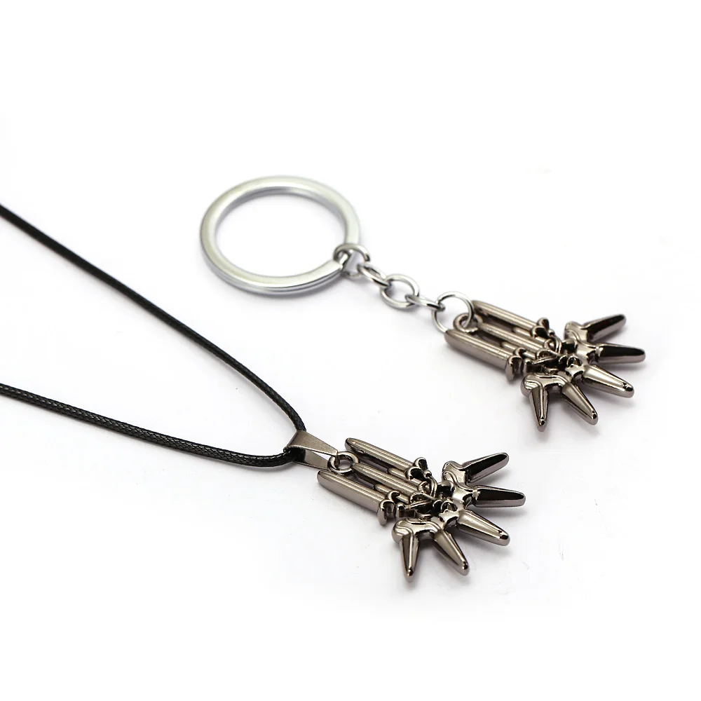 

HSIC NieR Automata YoRHa Keychain 2B Weapon Key Ring Holder Silver Alloy Key Chains For Women Men Jewelry Chaveiro feminino 1278
