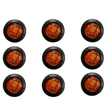 

10 PCS 3/4 Inch 3 Colors WHITE/RED/YELLOW 3LED Side Makers Indicator Light For Car Motorcycle Trailer Caravan Truck