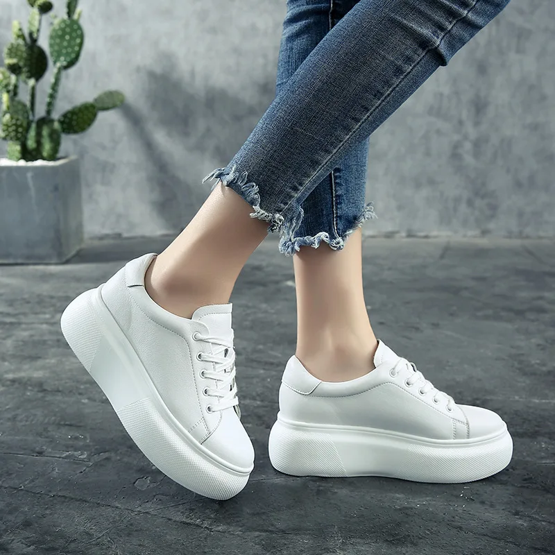 Tendance Femmes 2018 Couleur Plat Confortable Pur En Automne Cuir Nouvelle Semelle Casual Simple Chaussures Solide Épaisse Sauvage Mode Chaussures PrvPpwqS