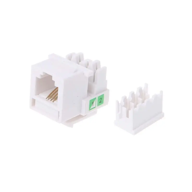 5Pcs Tool-free Telephone Module RJ11 Network CAT3 Voice Module Gold-plated Adapter Telephone Extender Keystone