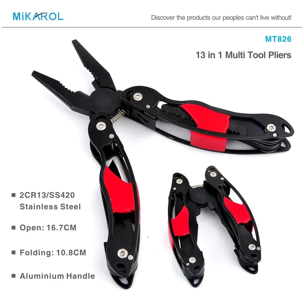 2017 Survival stainless high quality folding plier camping travel kit