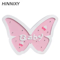 Hinnixy в форме бабочки детский ночник мультфильм дети светодиодный светильник стена на стене освещение симпатичные украшения для дома