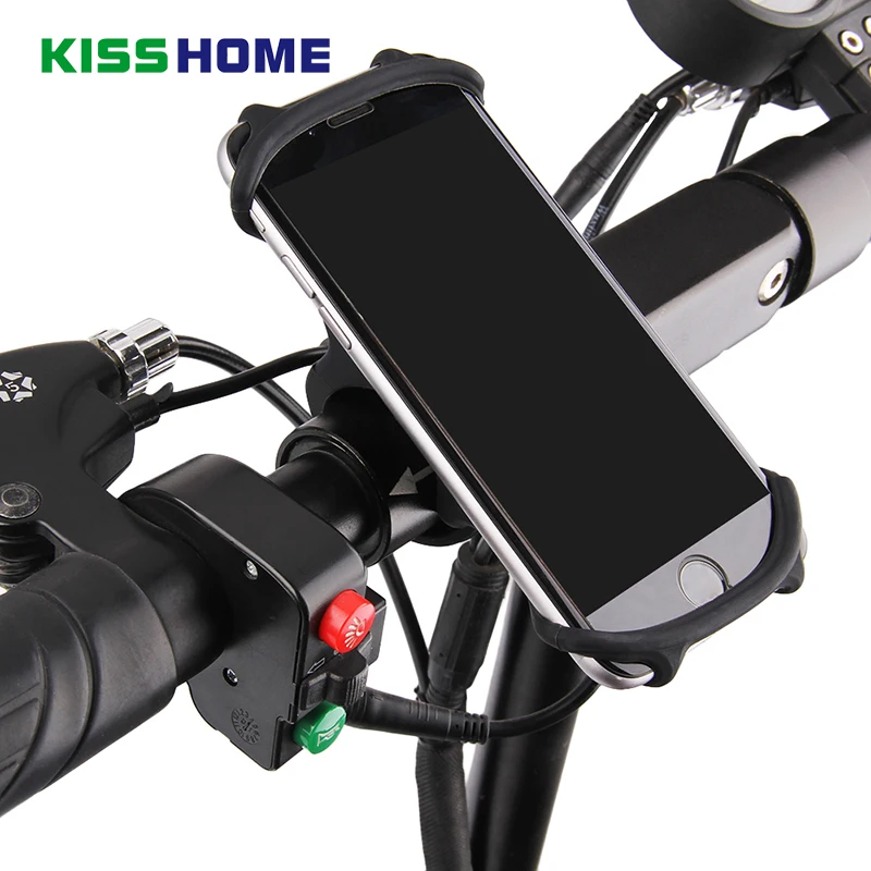 

Bike Phone Holder Universal Silicone Smartphone Rack Multi-function Holder Fits For Travel Kitchen Shopping Baby Carriage Hook