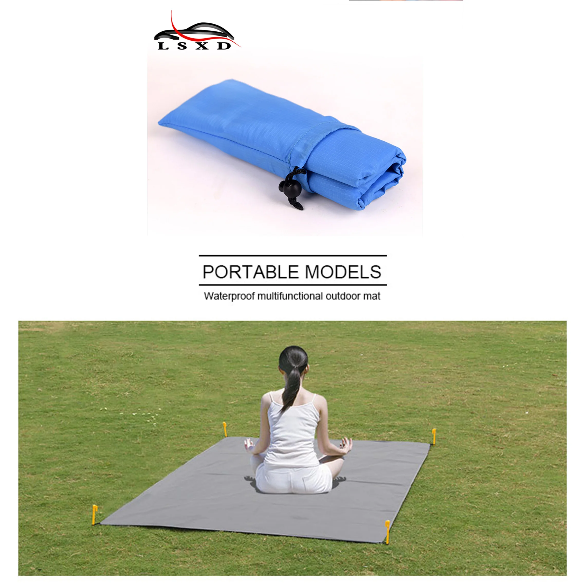 

Car Styling Outdoor Waterproof Beach Mat Blanket Portable Picnic Camping Baby Climb Ground Mattress for volkswagen vw golf 4 5 6