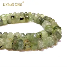 Топ 9-14 мм нерегулярные граней бусины Prehnite натуральный камень бусины для самостоятельного изготовления ювелирных изделий браслет материал ожерелья Strand 15"