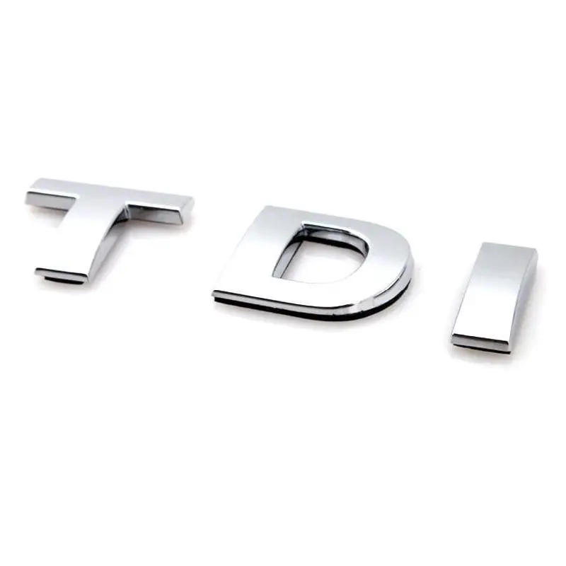 Пластиковые хромированные 3d наклейки TDI на заднюю часть автомобиля значки с