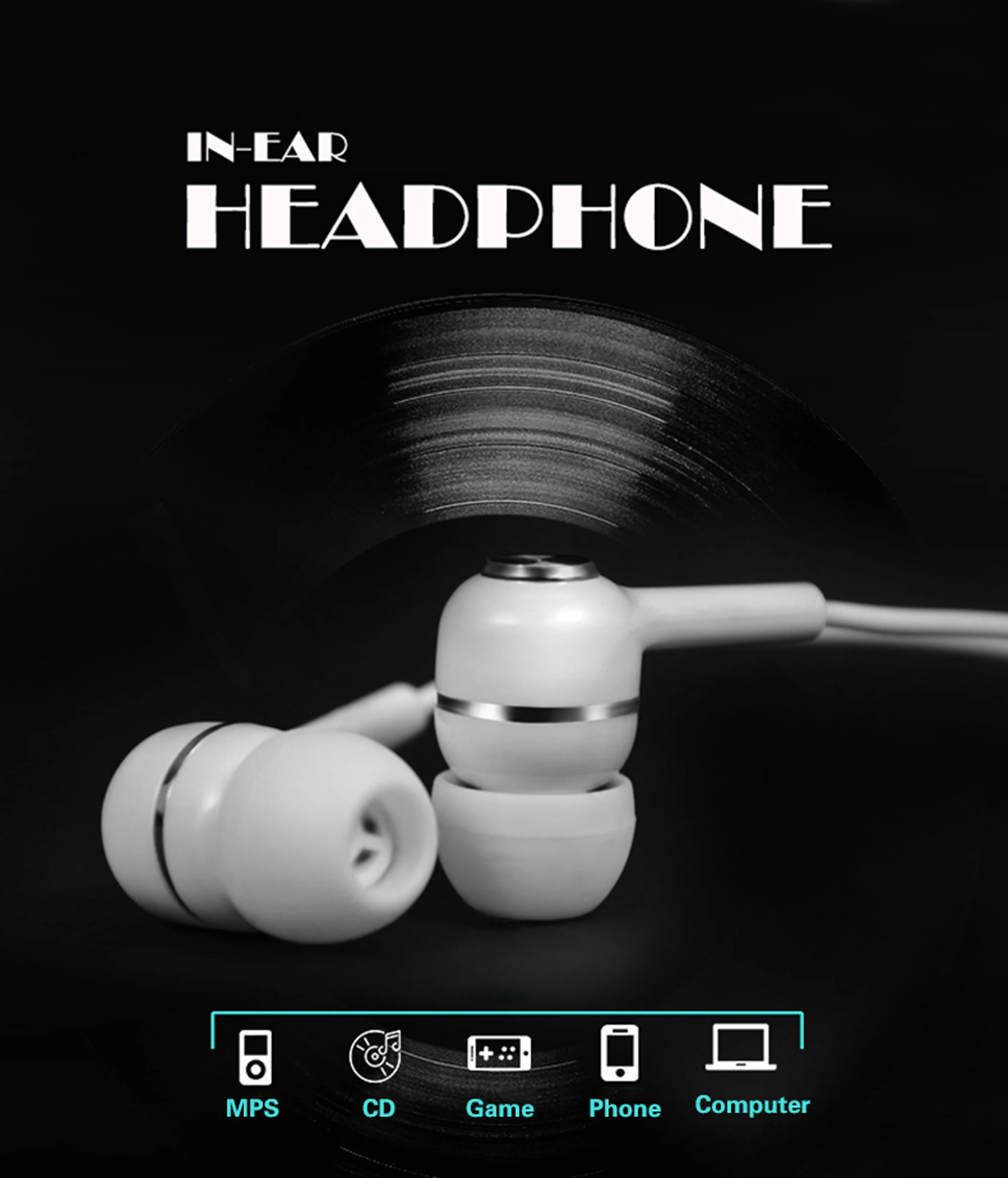3.5mm In-Ear Wired Earphone Line Control Music Earphones for smart phone | Электроника