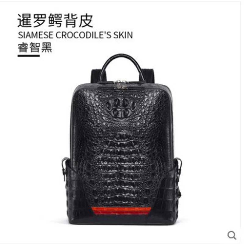 grey leather backpack mens