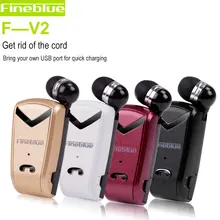 Mini Bluetooth бизнес-наушники-вкладыши F-V2 для Музыка Спорт Портативный беспроводной гарнитуры драйвер напомнить износ вибрации пульт на прищепке