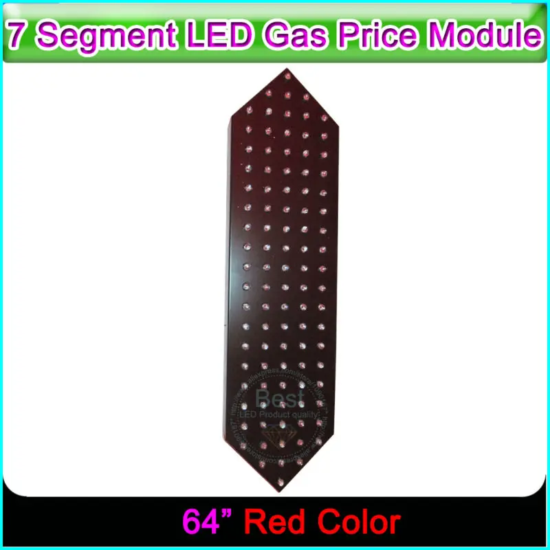 

64" Red Color 7 Segment LED Display Gas Station Digita Numbers Module