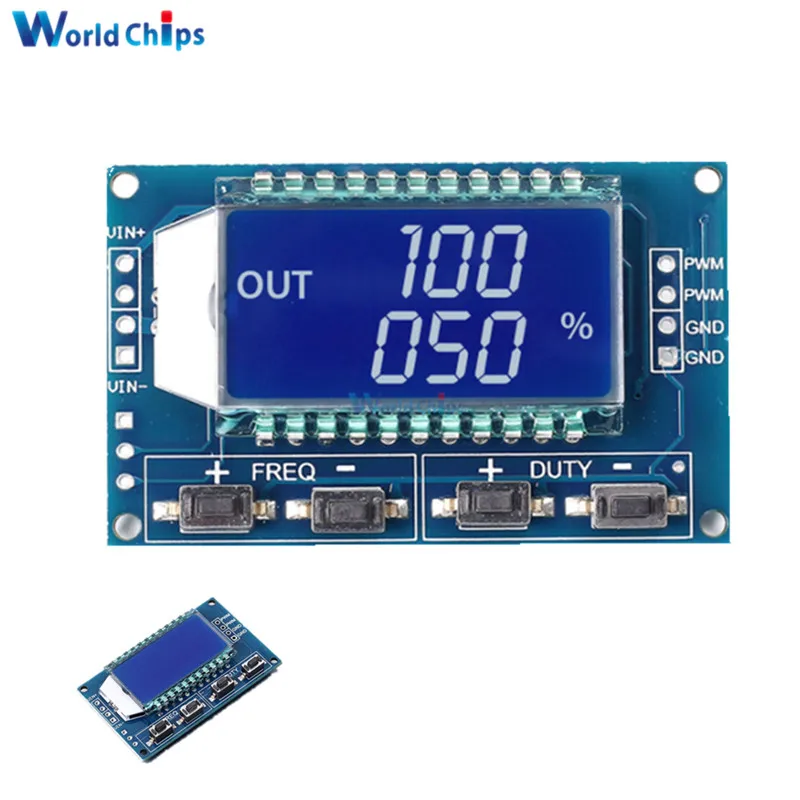 

Signal Generator PWM Pulse Frequency Duty Cycle Adjustable Module LCD Display 1Hz-150Khz 3.3V-30V PWM Board Module