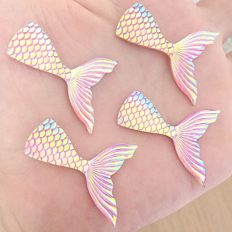 

50pcs/lot Resin Rhinestones Scale Fishtail Rhinestones wedding decoration crafts jewelry accessories -E774*5