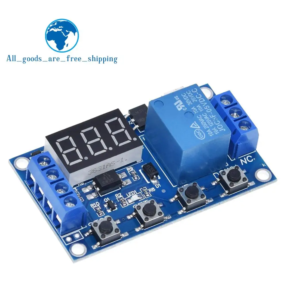 

1 Channel 5V Relay Module Time Delay Relay Module Trigger OFF / ON Switch Timing Cycle 999 minutes for Arduino Relay Board Rele