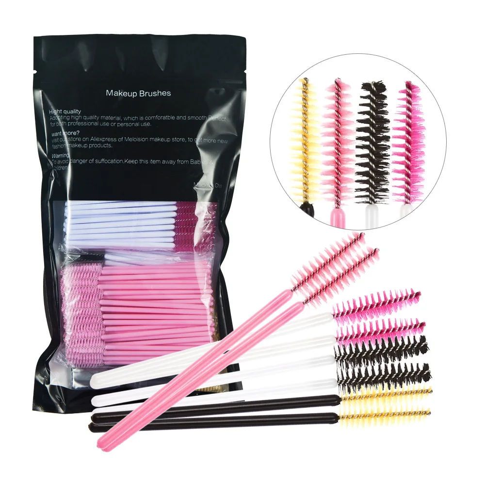 New Brand 200 Pack Disposable Eyelash Mascara Brushes Wands Applicator