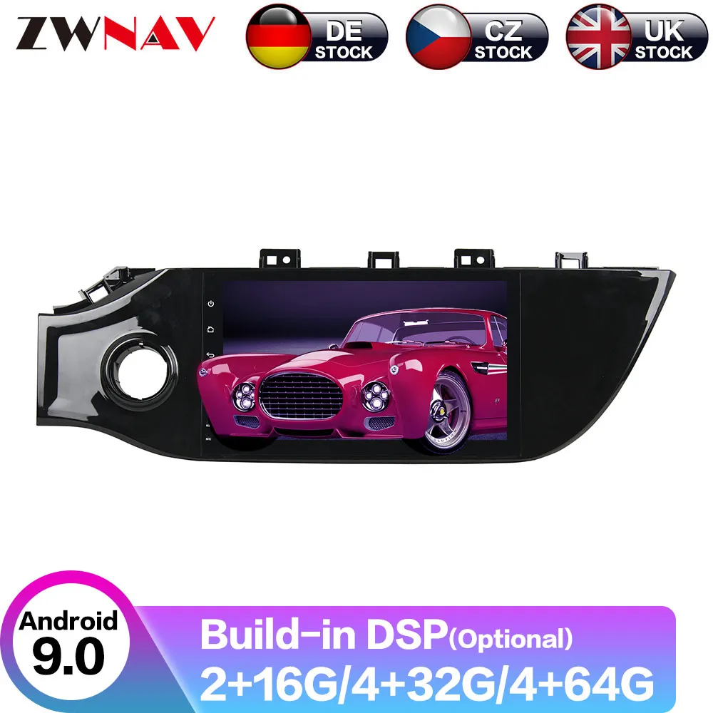 

Android 9 4+64G DSP Car Player GPS Navigation For KIA K2/RIO 2017-2018 Europe Head Unit Multimedia Player Tape Recorder