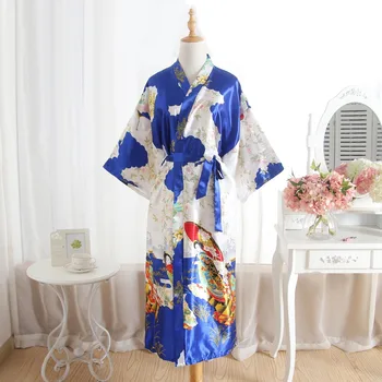 

BZEL Satin Robes For Brides Wedding Robe Sleepwear New Silk Pijama Casual Bathrobe Rayon Long Nightgown Women Kimono Homewear