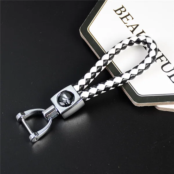 BYCOBECY, новинка, для мужчин и женщин, универсальный металлический Автомобильный держатель для ключей, маленький подарок, Индивидуальная маркировка, ключница, ключница, держатель для ключей - Цвет: Black white 20171025