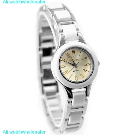 FW718F NATURAL Round PNP Shiny Silver Watchcase Silver Dial Women Bracelet Watch