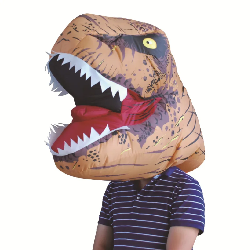 Надувной костюм H & ZY для взрослых T REX Рождественский динозавра t rex надувная маска
