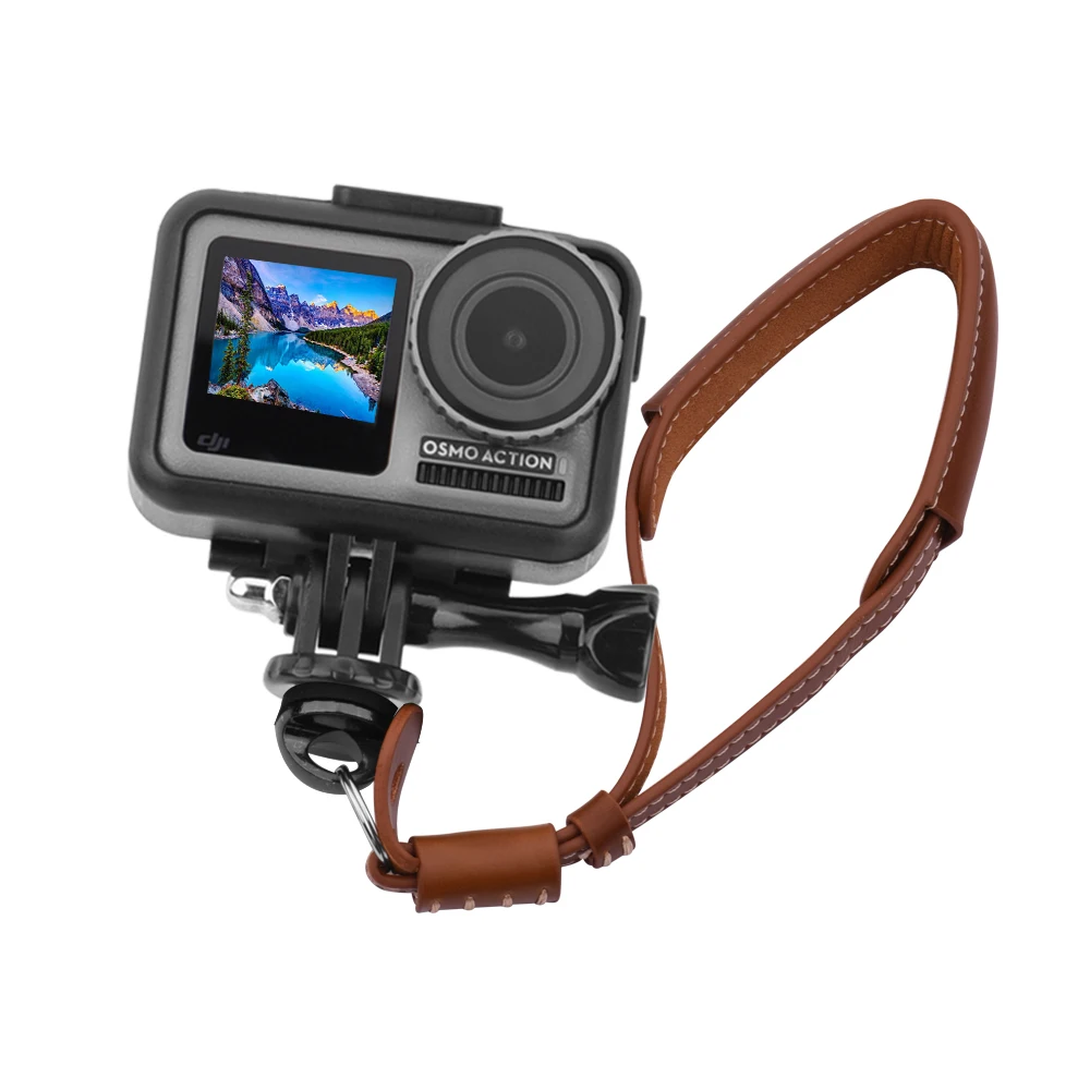 Регулируемая Веревка для DJI Osmo Action из искусственной кожи Медная гайка адаптер