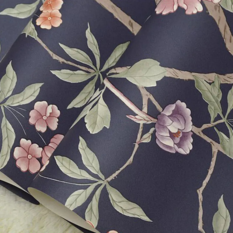 Papel De Parede 3D Paisagem Chinese Pastoral Bird Tree Flower 3D Embossed PVC Wallpaper Living Room Bedroom Backdrop Wall Papers Papel De Parede 3D Paisagem Chinese Pastoral Bird Tree Flower 3D Embossed PVC Wallpaper Living Room Bedroom Backdrop Wall Papers