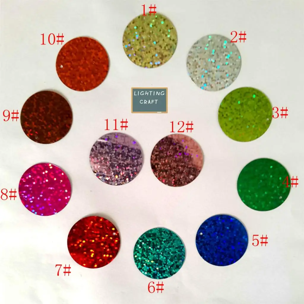 25mm Large Flat Round Laser Sequins Side Drilling Hole for Crafts Sewing Scrapbook Diy Handmade Project