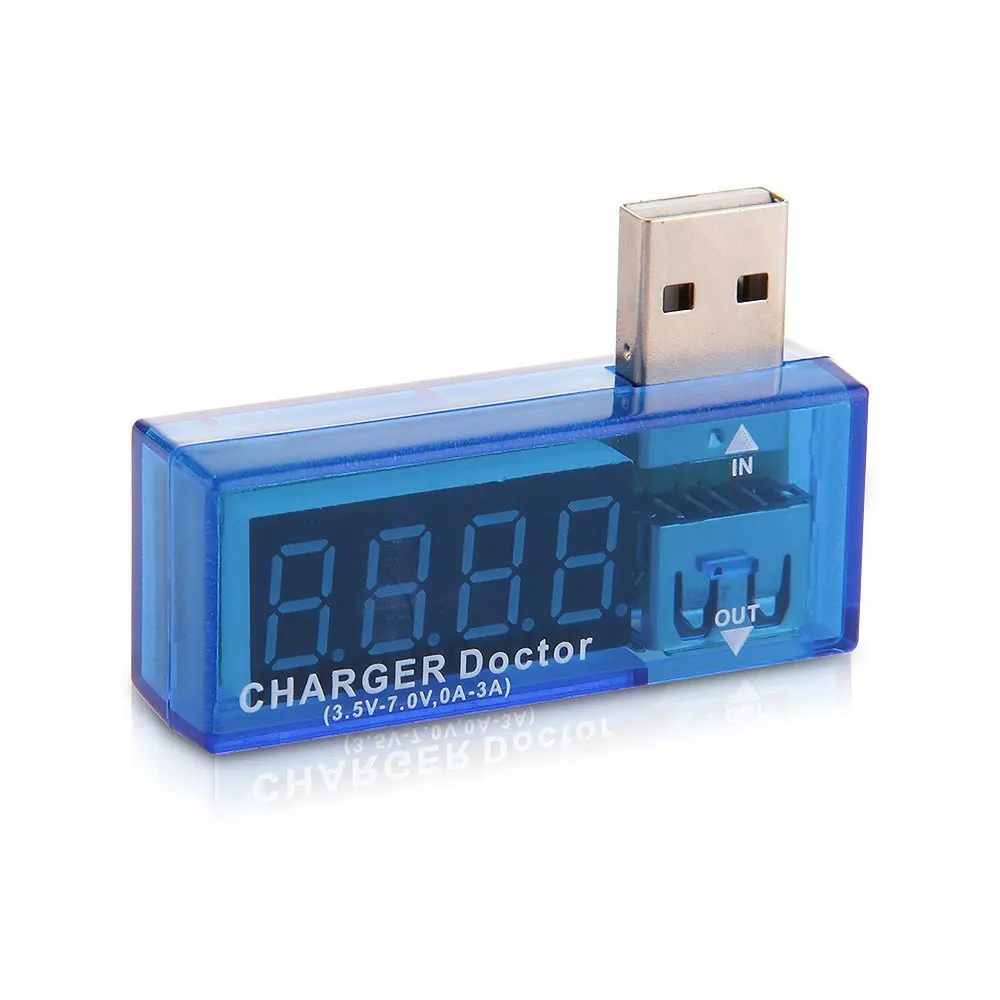 AYHF-Авто Синий USB зарядка Вольтметр для напряжения DC детектор напряжения 3-7,5 в