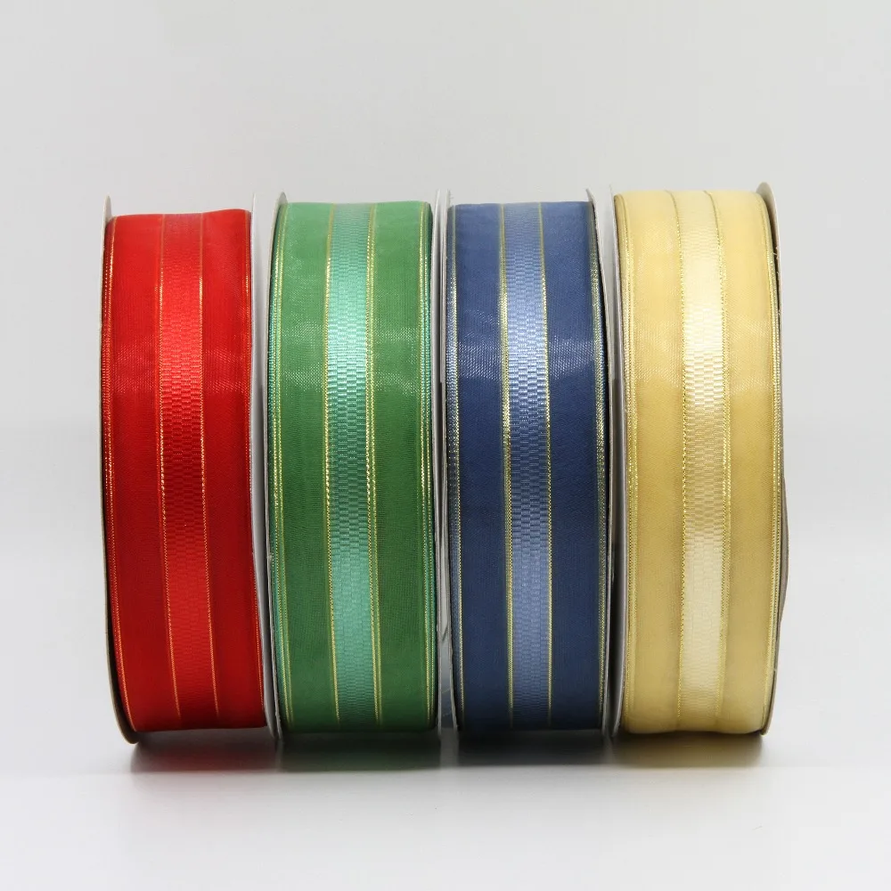 

20yards/lot 38mm Organza Sheer Edge Satin Ribbon for Party Wedding Decoration Flowers Gifts Wrapping Craft Supplies DIY Hairbow