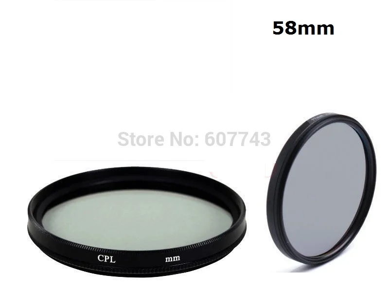 1pcs 58 mm 58mm Circular Polarizing C PL PL CIR CPL Filter for Canon