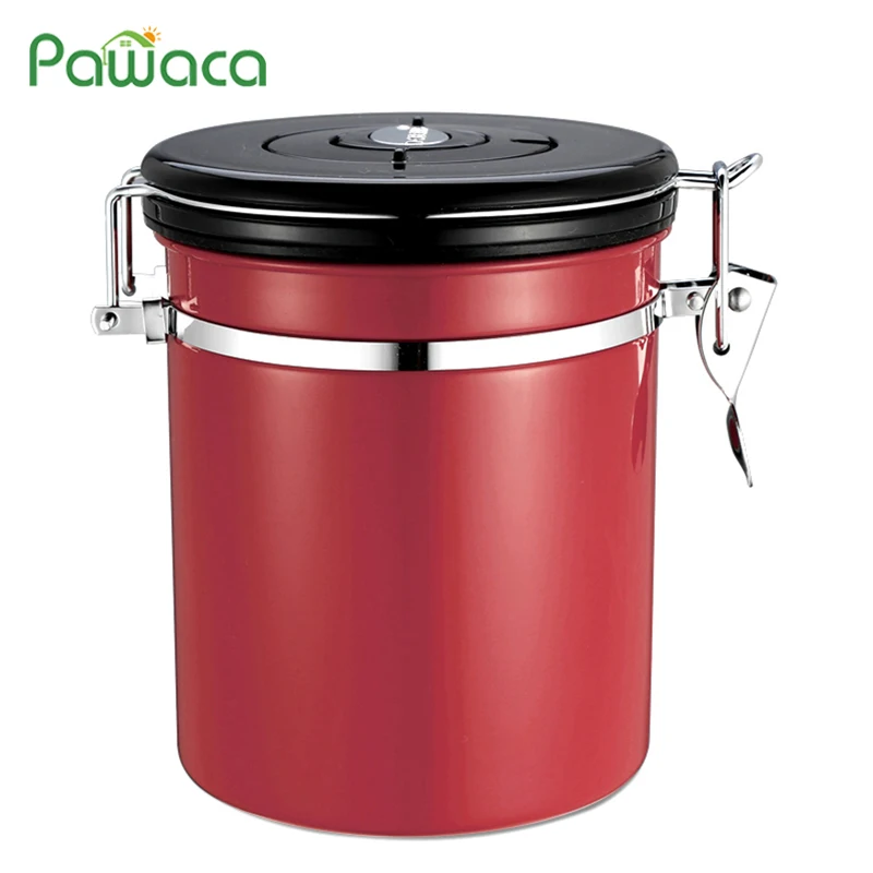 

Airtight Coffee Canister Stainless Steel Coffee Container Jar with Date Tracking Wheel Food Storage Coffee Tea Caddies Teaware
