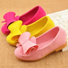 Spring Autumn Children Shoes Bow Child Kids Girls Casual Princess Leather Flat Single Shoes Sneakers Criancas