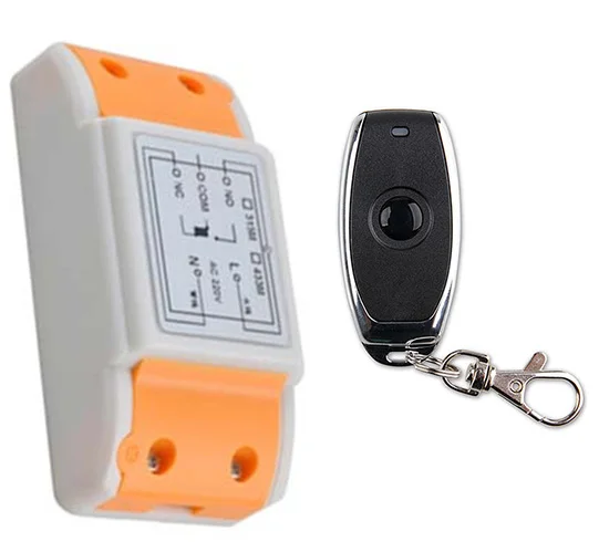 

latest AC 220 V 1CH Wireless Remote Control Switch System Receiver +one-button metal Remote /lamp/ window/Garage Door