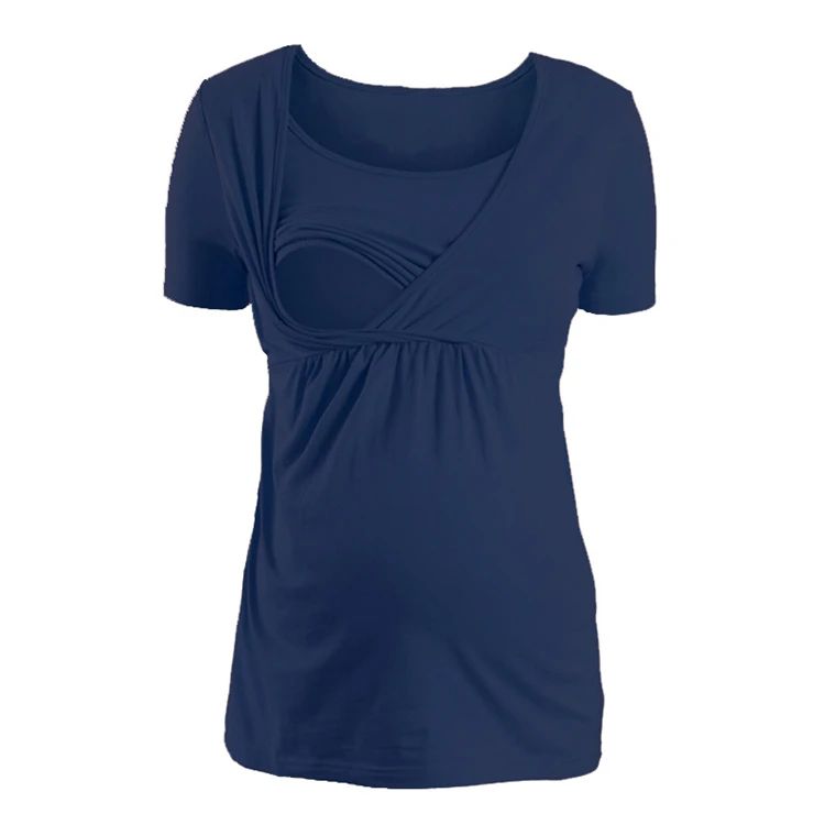 Maternity T-shirts Clothes For Pregnant Women Summer Lactating Mothers Nursing Breastfeeding Clothes Dress Shirt Top Feeding 3xl (27)