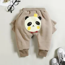 BibiCola/теплые брюки для новорожденных; хлопковые утепленные штаны для маленьких мальчиков и девочек; модные хлопковые брюки с рисунком для малышей; одежда