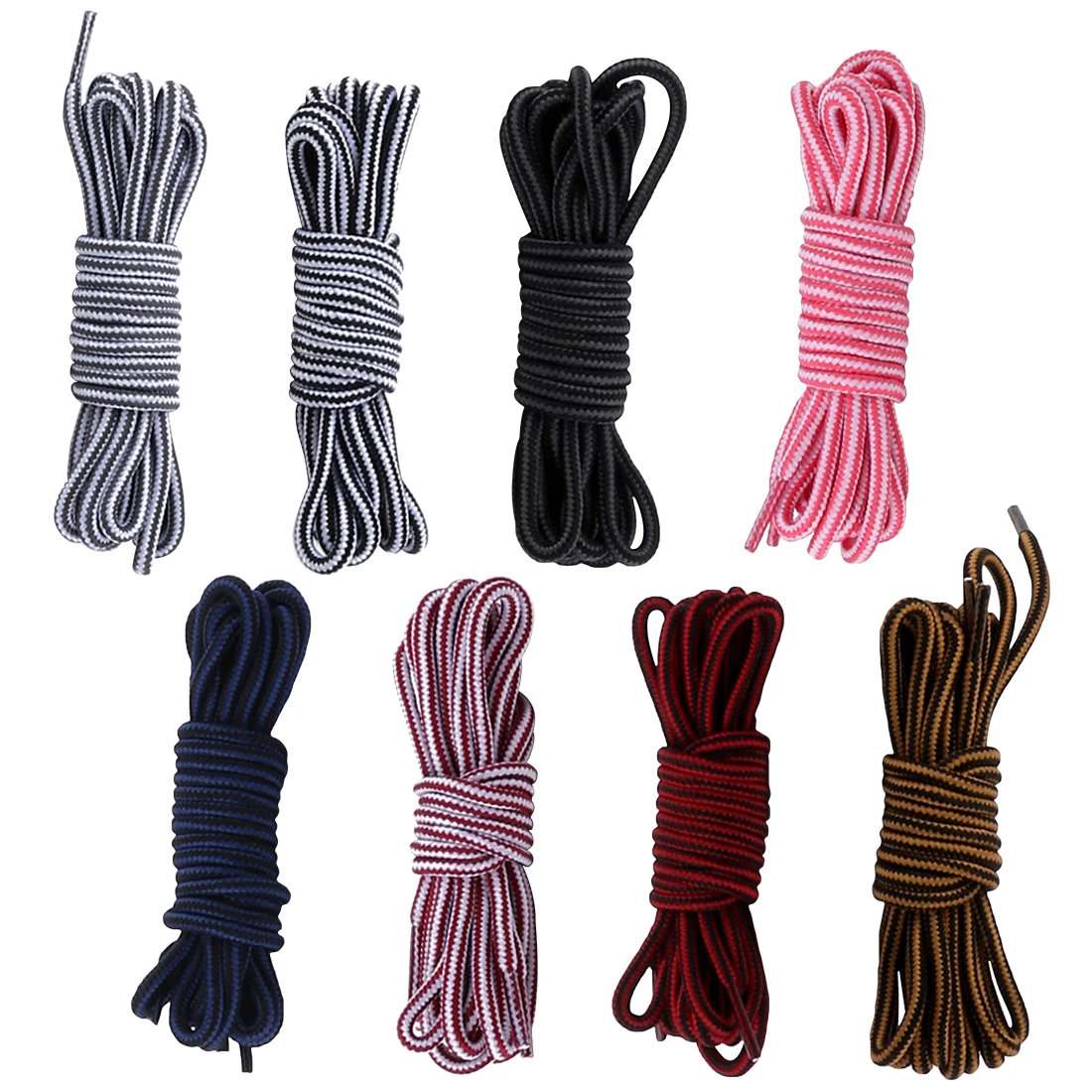 black and white striped shoelaces