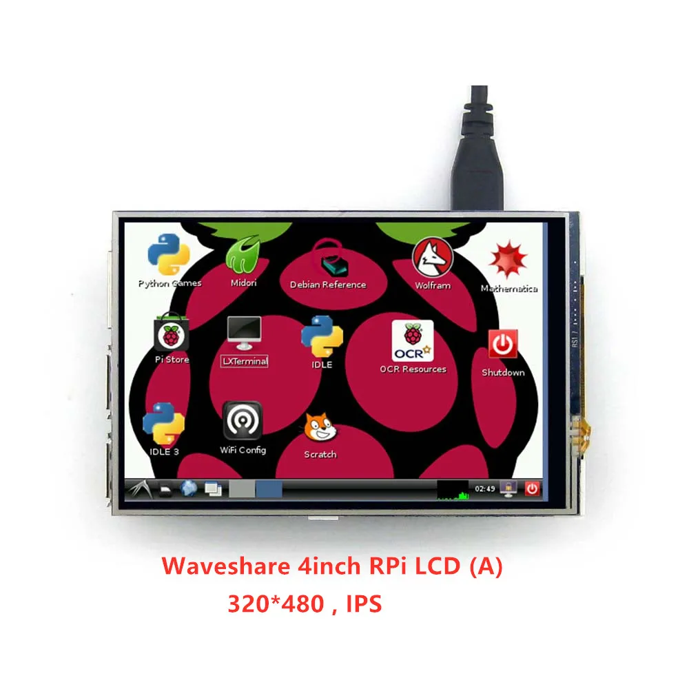 Waveshare 4-дюймовый RPi LCD (A) 320*480 TFT резистивный сенсорный экран SPI интерфейс для всех