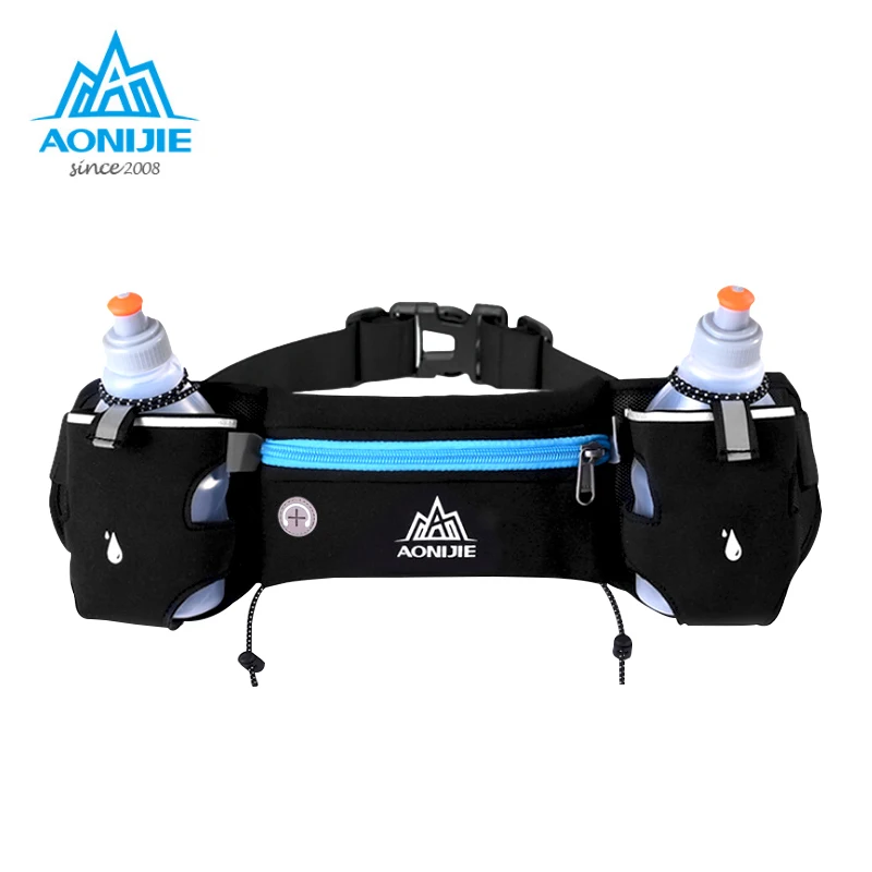 Comprar AONIJIE Botella Titular De La Riñonera Deportes Cinturón de Hidratación Maratón Reflectante Ajustable Correa de Cintura Bolsas