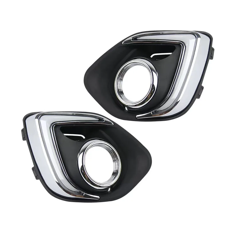 

Osmrk led drl daytime running light for Mitsubishi strength dazzle with yellow turn signals and blue night running light