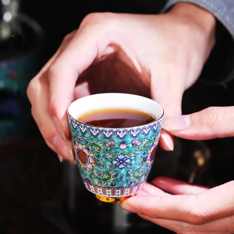 Керамическая эмалированная подсолнухая чайная посуда Boutique Jingdezhen чайный сервиз
