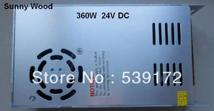 

2 years warranty 360W Switching Power supply 24V DC, 15A led power adapter, Low price,high quality 100-240V AC Free shipping