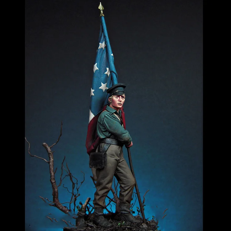 

1/24 Scale Assembly Resin Figure kit Kentucky Infantry Seventh Regiment